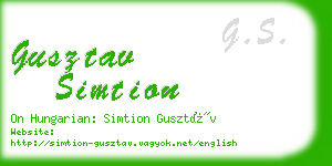 gusztav simtion business card